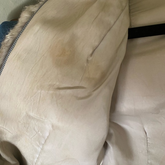 Women’s rabbit fur Jacket in Gray-Cream - Picture 9 of 14